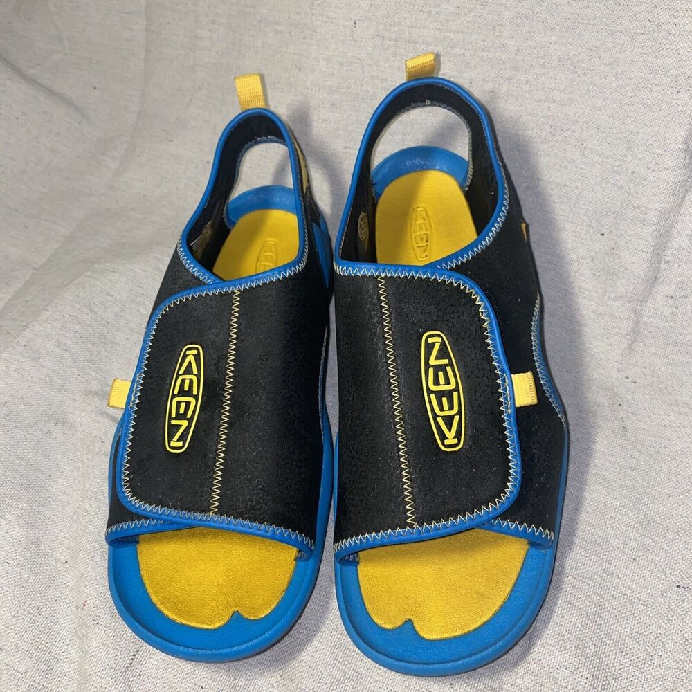 KEEN Unisex Knotch River Open Toe Sandals Blue Yellow US Size 6 EU 38 Unisex